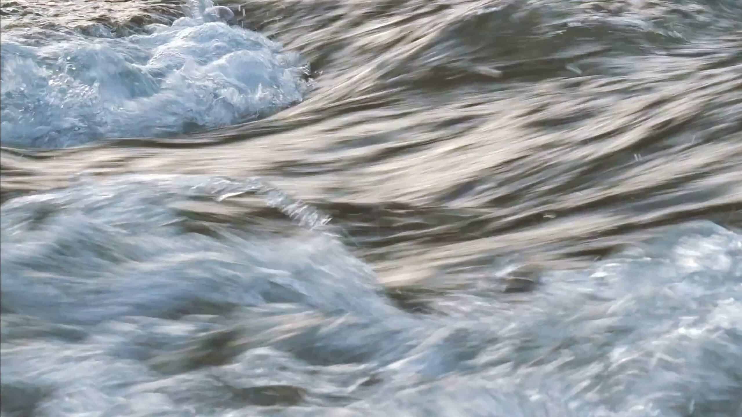 Flowing water