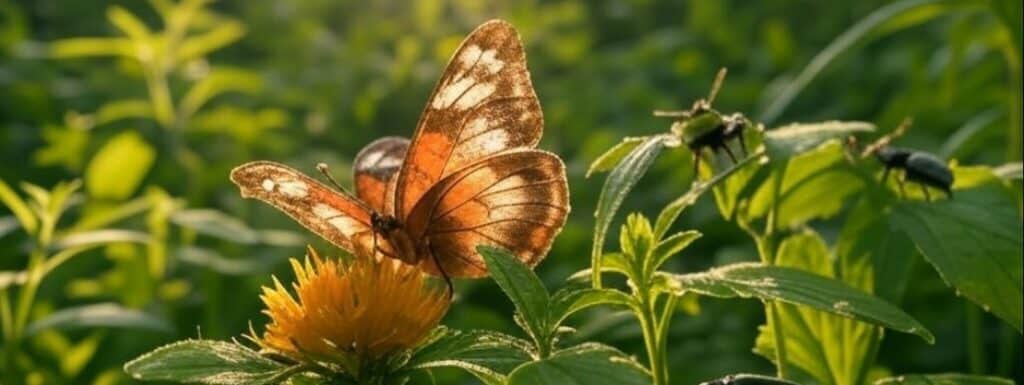 Biodiversitet i naturen, humla och fjäril