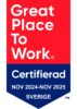 Logga för Great place to work certifierad NOV 2024- NOV 2025