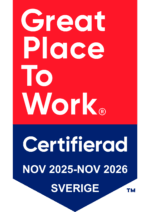Logga för Great place to work certifierad NOV 2025- NOV 2026