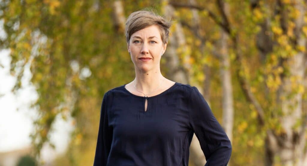 Vice vd Tove Hägglund från Ecogain fotograferad utomhus.